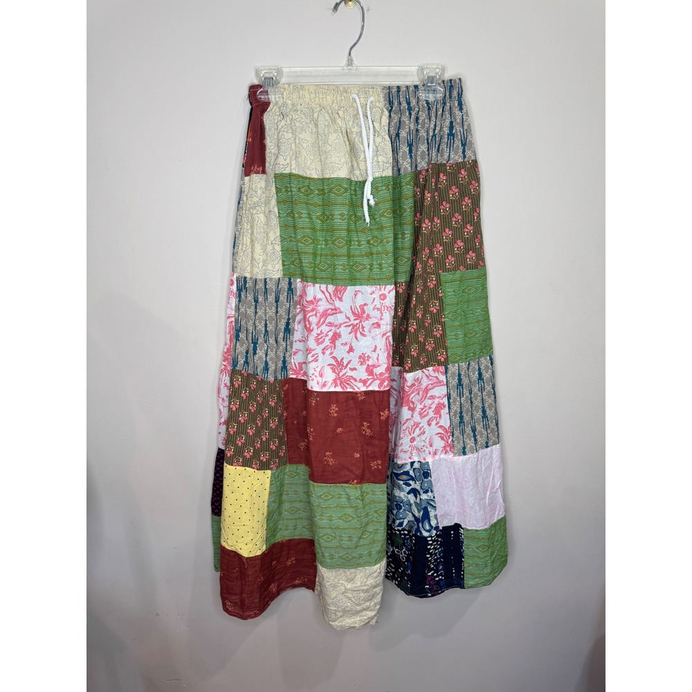Ashley Taylor Boho Hippie Patchwork Maxi Skirt 100% Cotton One Size